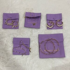 Melinda Maria Gold  Earring Collection and necklace bundle.